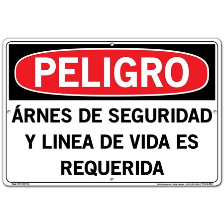 Vestil Polystyrene Sign, 12-1/2" Height, 18-1/2" Width, Polystyrene, Rectangle, Spanish SI-D-55-D-PS-040-S